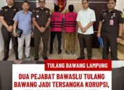 Dua Pejabat Bawaslu Tulang Bawang Jadi Tersangka Korupsi, Negara Rugi Ratusan Juta