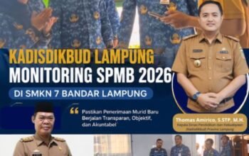 Kadisdikbud Lampung Monitoring Pelaksanaan SPMB 2026 di SMKN 7 Bandar Lampung