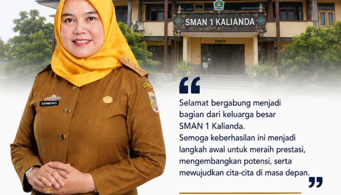 Kepala SMAN 1 Kalianda Darmiyati Sampaikan Ucapan Selamat kepada Peserta Didik Baru yang Lolos SPMB 2026