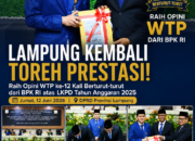 Lampung Kembali Toreh Prestasi, Raih Opini WTP ke-12 Kali Berturut-turut dari BPK RI