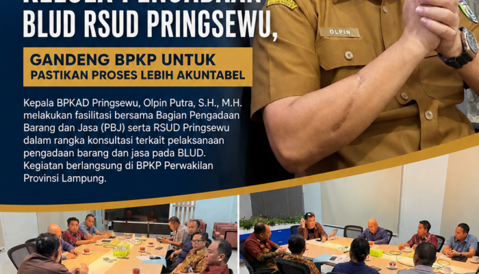 Olpin Putra Perkuat Tata Kelola Pengadaan BLUD RSUD Pringsewu, Gandeng BPKP untuk Pastikan Proses Lebih Akuntabel