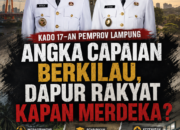 Kado 17-an Pemerintah Provinsi Lampung: Angka Capaian Berkilau, Dapur Rakyat Kapan Merdeka?