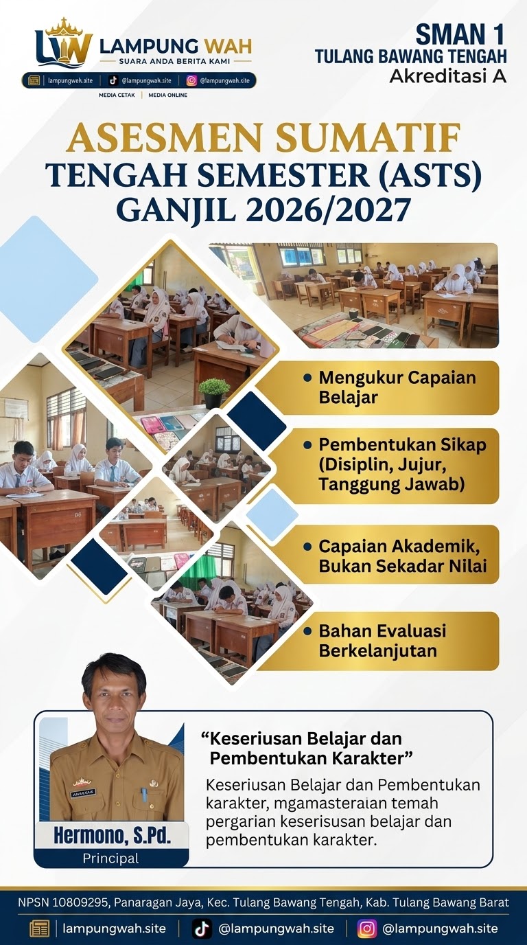 Asesmen Sumatif Tengah Semester SMAN 1 Tulang Bawang Tengah, Momentum Mengukur Capaian Belajar Siswa