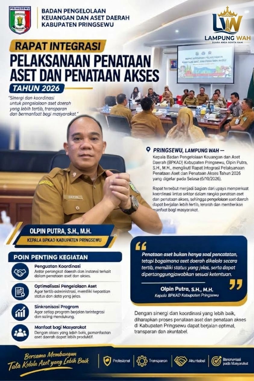 Olpin Putra Perkuat Sinergi Penataan Aset dan Akses di Kabupaten Pringsewu