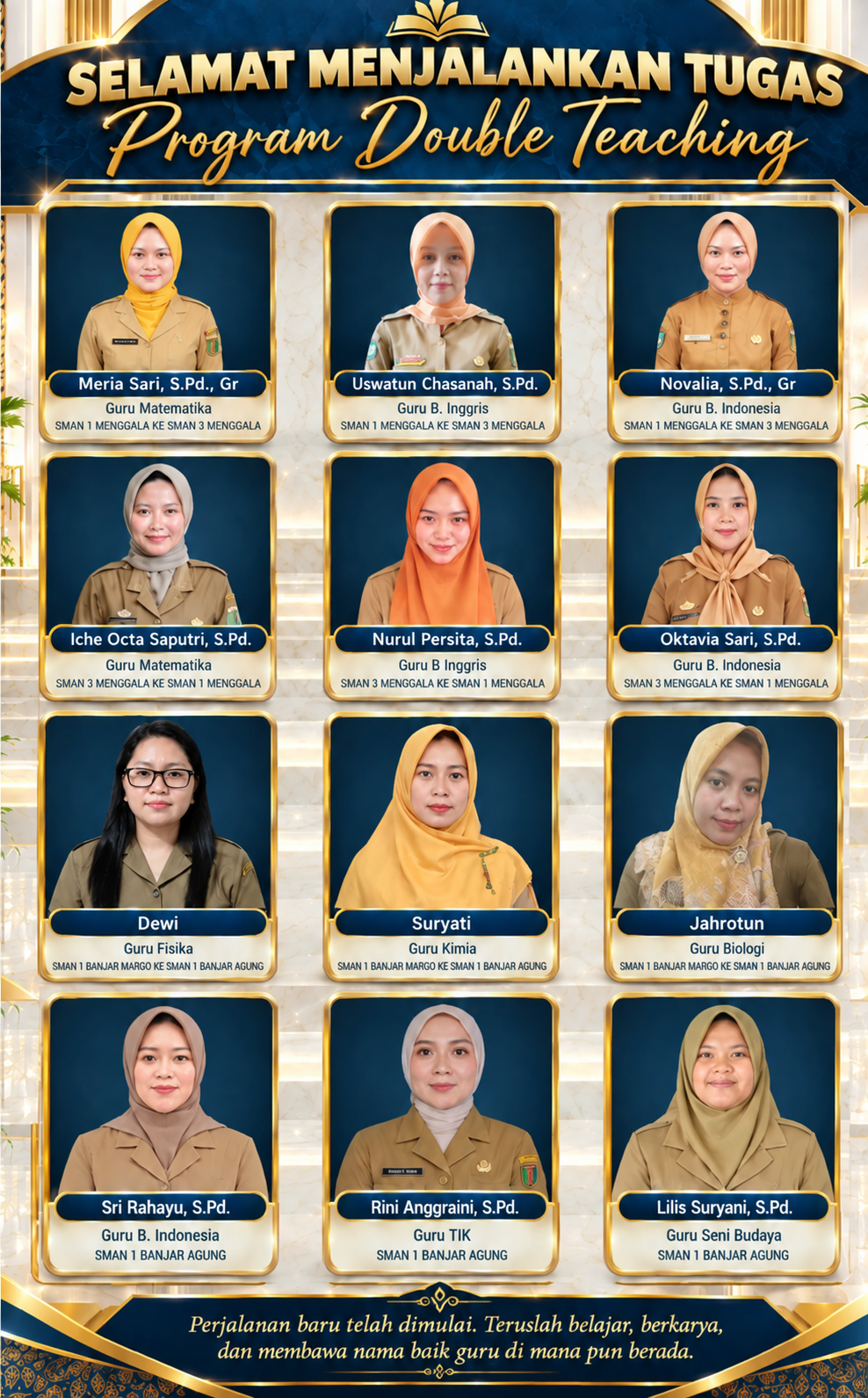 Akselerasi Mutu Pendidikan: SMAN 1 Menggala, SMAN 3 Menggala, dan SMAN 1 Banjar Margo, SMAN 1 Banjar Agung Jadi Pilot Project Strategis Program Double Teaching di Tulang Bawang