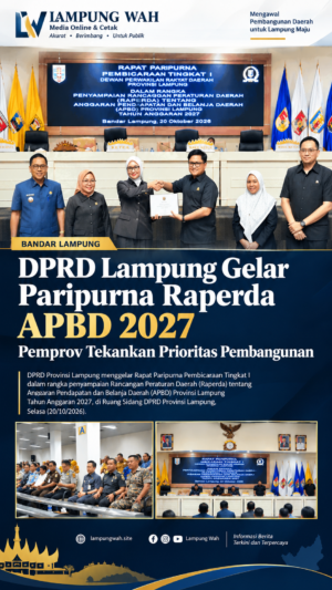 DPRD Lampung Gelar Paripurna Raperda APBD 2027, Pemprov Tekankan Prioritas Pembangunan